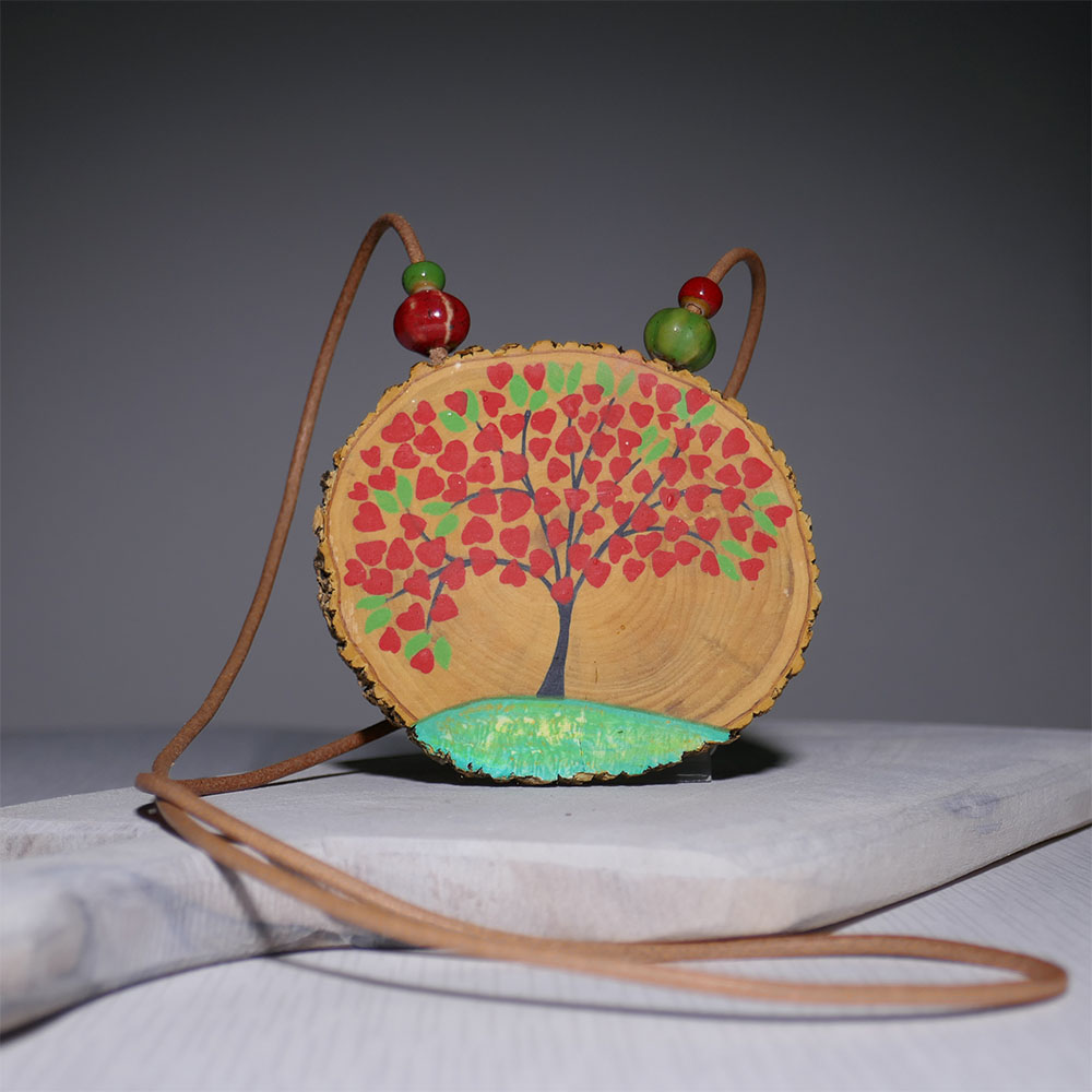 Colgante Árbol del Amor en madera de Boj